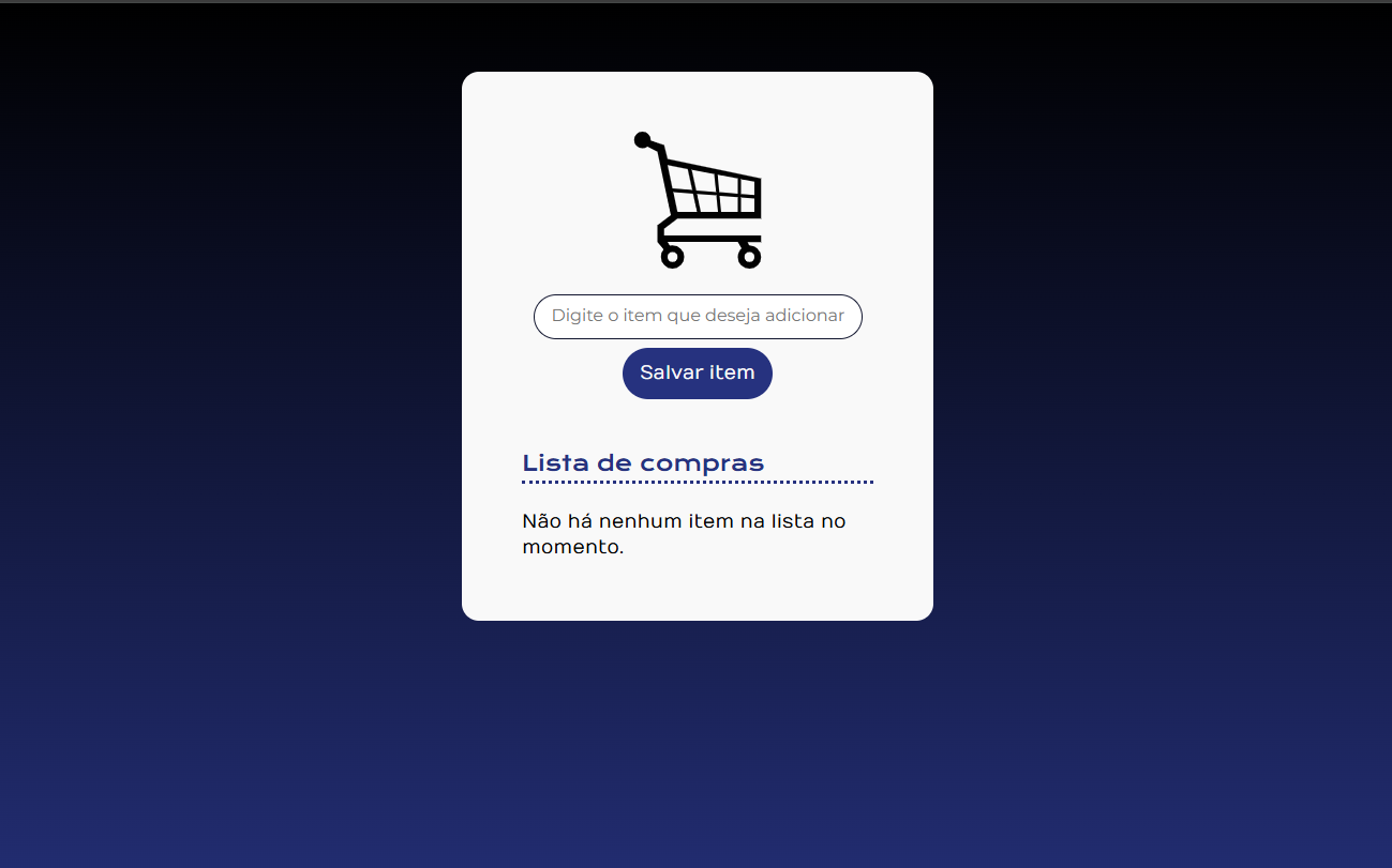 Projeto Lista de compras